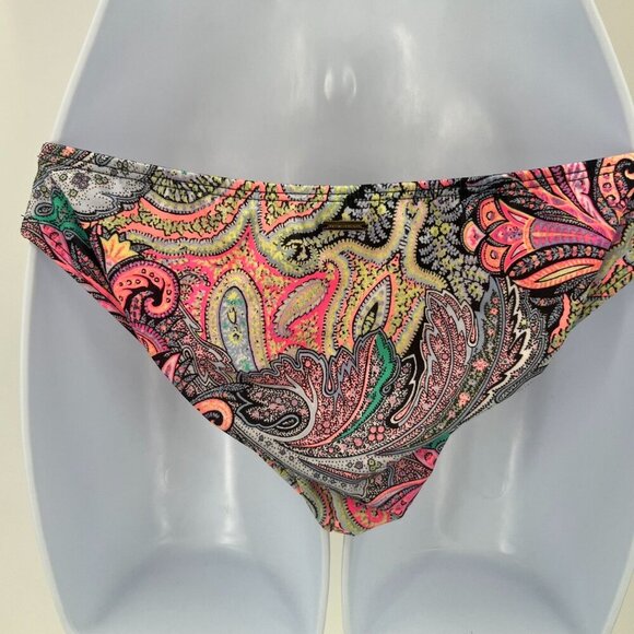 NWT VS 32D/S Paisley Bikini Set Bandeau Strappy Cheeky Swimsuit Multi-Color - Picture 12 of 16